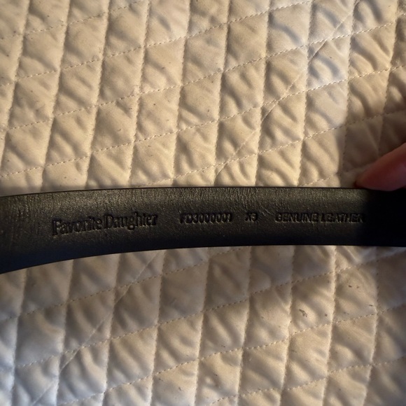 Favorite Daughter Black Leather Belt with Subtle Logo - Picture 2 of 2